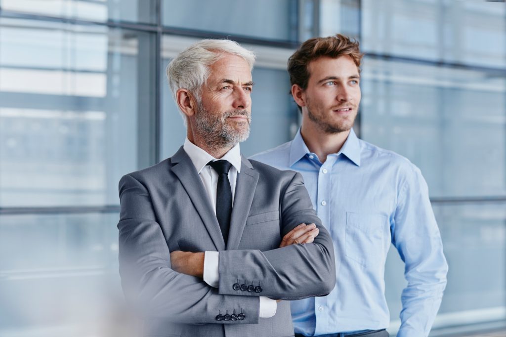 Two confident businessmen